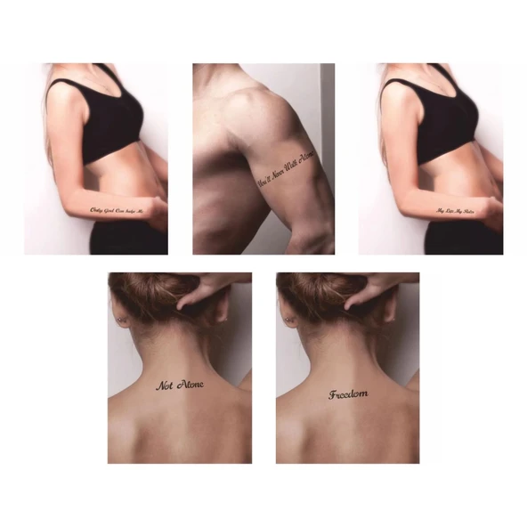 Favori Slogan Desenleri Hint Kınası ile Geçici Dövme Yapma Seti ürün görseli 1