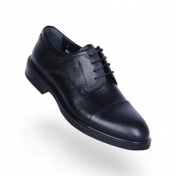 Censay 321 Siyah Zigana Kauçuk %Deri Erkek Klasik Ayakkabı ürün görseli