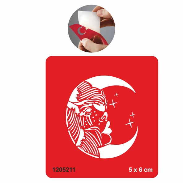 Gece Saçlı Kadın Tattoo Geçici Dövme Şablonları Kına Kalıpları - 1