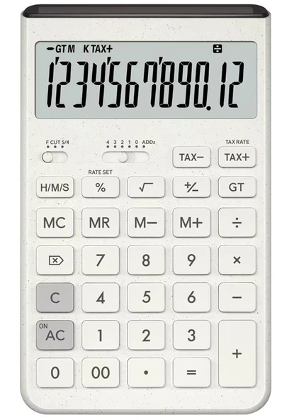 Casio JT-200T-WE 12 Hane Beyaz Masa Üstü Hesap Makinesi