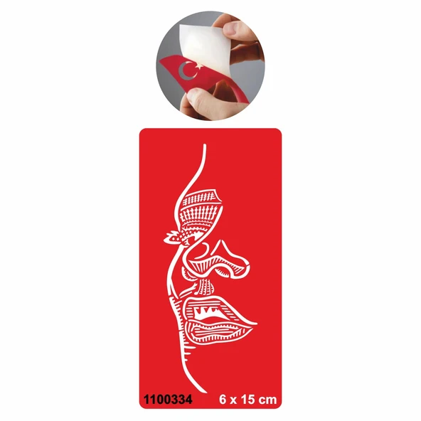 Kadın Ve Şehir Tattoo Geçici Dövme Şablonları Kına Kalıpları ürün görseli 1