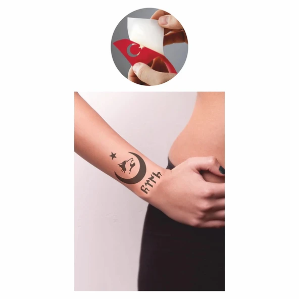Asil Kan Göktürkçe Bozkurt Tattoo Geçici Dövme Şablonları Kına Kalıpları - 2
