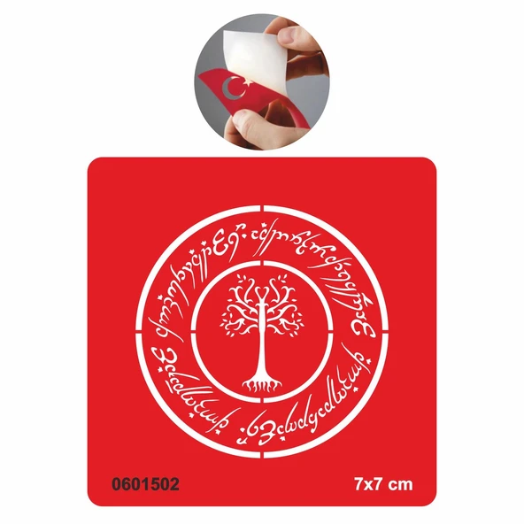 Elf Yazısı Ağaç Tattoo Geçici Dövme Şablonları Kına Kalıpları ürün görseli 1