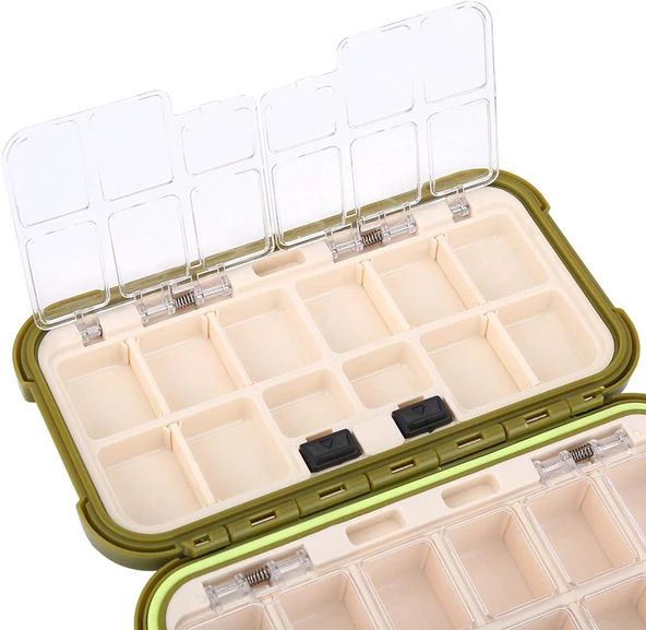 Effe Su Geçirmez Ayarlanabilir 30 Göz İğne Kutusu - Haki - Resim 5