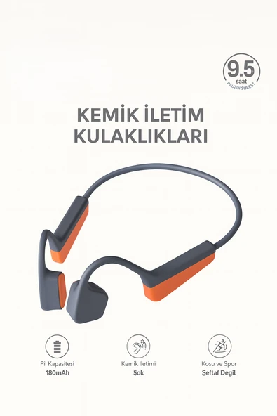 Kemik İletim Bluetooth 5 2 Kulaklık  Suya Dayanıklı       Hafif ve Ergonomik Kulaklık ürün görseli 1