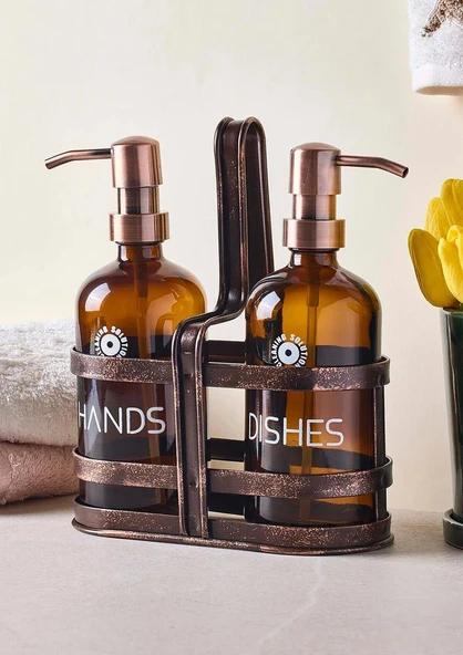 Rame Amber Sıvı Sabunluk Seti - 2x500 ML - 2
