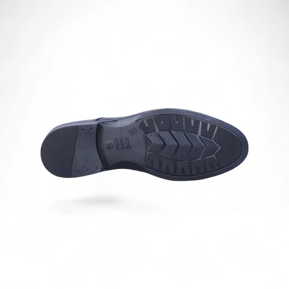 Censay 321 Siyah Zigana Kauçuk %Deri Erkek Klasik Ayakkabı - Resim 4