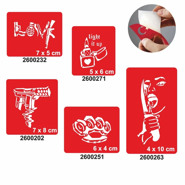 Barış Mutluluktur Dövme Şablonu Kına Deseni ürün görseli 1