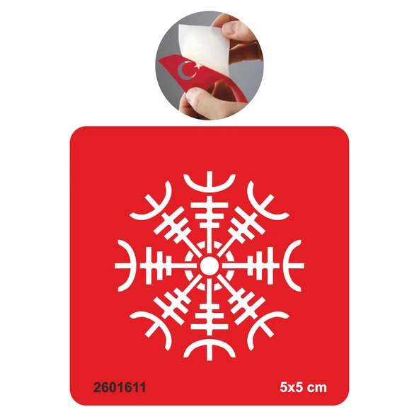 Helm Of Awe Viking Sembolü  Tattoo Geçici Dövme Şablonları Kına Kalıpları ürün görseli 1