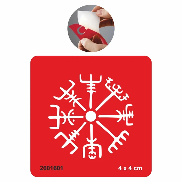 Vegvisir Viking  Tattoo Geçici Dövme Şablonları Kına Kalıpları ürün görseli 1