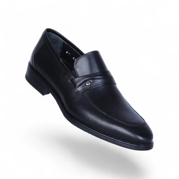 Censay 549 Siyah Antik Kauçuk %Deri Erkek Klasik Ayakkabı ürün görseli