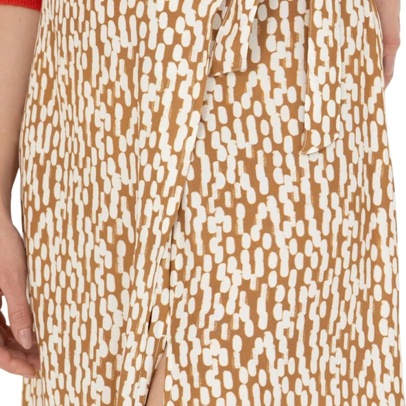 Kadın Açık Haki Dokuma Etek 1678273 - Resim 4