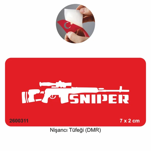 Sniper Silah  Tattoo Geçici Dövme Şablonları Kına Kalıpları ürün görseli 1