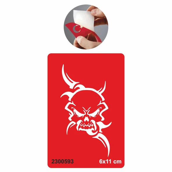 Tribal Kuru kafa  Tattoo Geçici Dövme Şablonları Kına Kalıpları ürün görseli 1