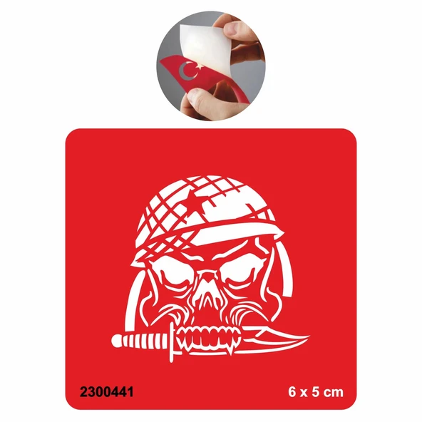 Komando Kuru kafa Tattoo Geçici Dövme Şablonları Kına Kalıpları ürün görseli 1