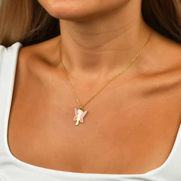 Dilek Perisi Gümüş Kolye - Resim 2