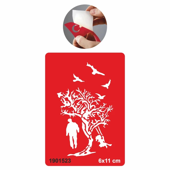 Yaşam Ve Ölüm Ağaç Tattoo Geçici Dövme Şablonları Kına Kalıpları ürün görseli 1