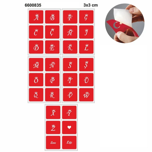 Taçlı Harf Tattoo Dövme Şablonu Kına Deseni ürün görseli 1