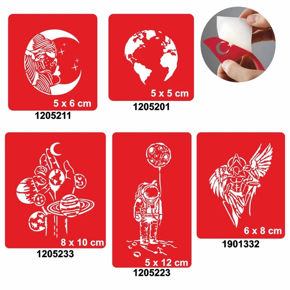 Gökyüzü Modelleri Dövme Şablonu Kına Deseni ürün görseli 1