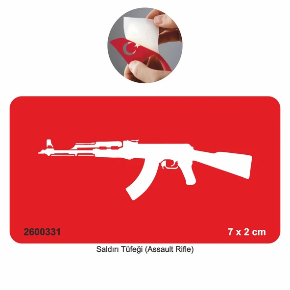 Saldırı Tüfeği Silah  Tattoo Geçici Dövme Şablonları Kına Kalıpları ürün görseli 1