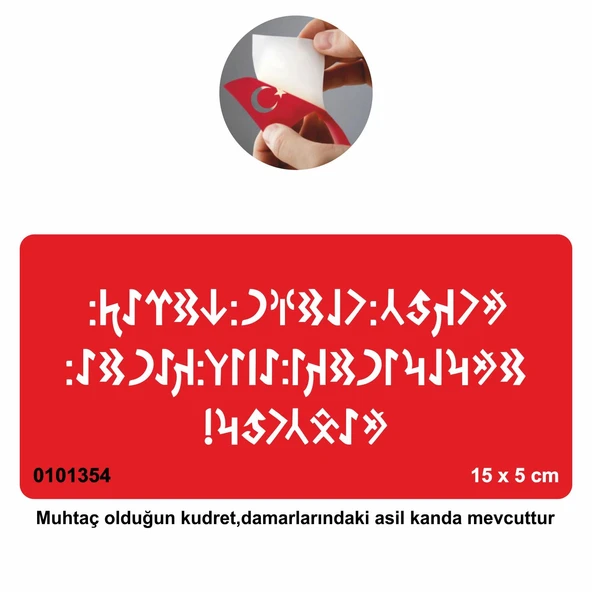 Ey!Türk Gençliği  Tattoo Geçici Dövme Şablonları Kına Kalıpları ürün görseli 1