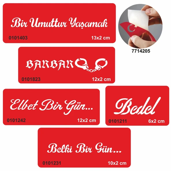 Barbar Bedel Dövme Seti 5 Şablon Seti ürün görseli 1