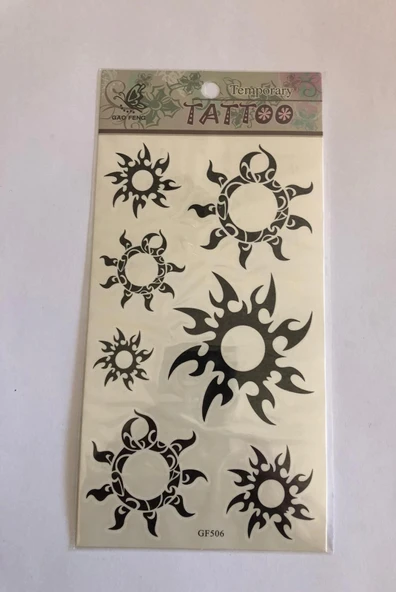 Güneş Yapıştırma Sticker Dövme Geçici Dövme Temporary Tattoos ürün görseli 1