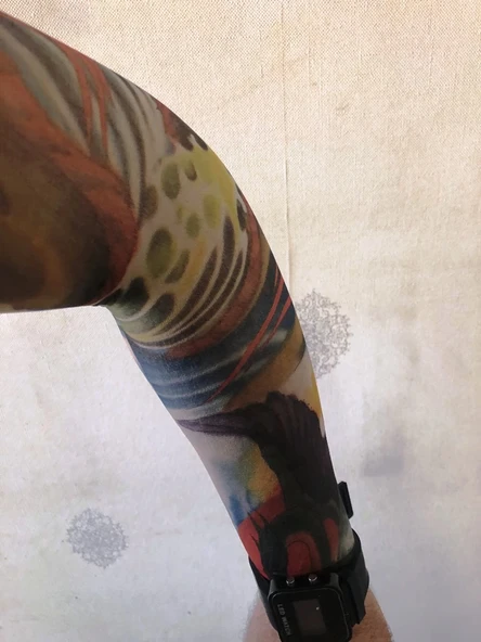 Çift Kol Giyilebilir Dövme Pençe Desenler Tattoo Sleeve ürün görseli 1