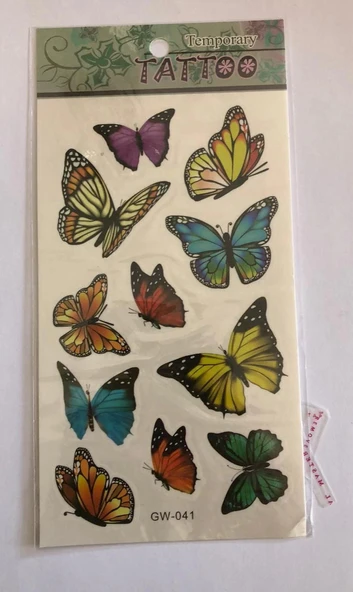 Büyük Kelebekler Yapıştırma Sticker Dövme Geçici Dövme Temporary Tattoos ürün görseli 1