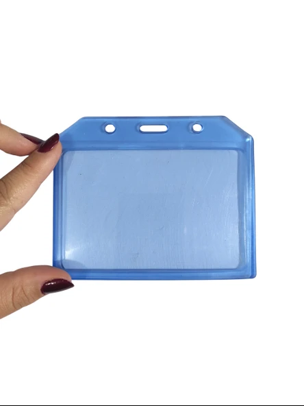 Pvc Yaka Kartlığı Yaka Kartı Kılıfı Kart Koruyucu 11x9 cm - 1 Adet - Resim 2