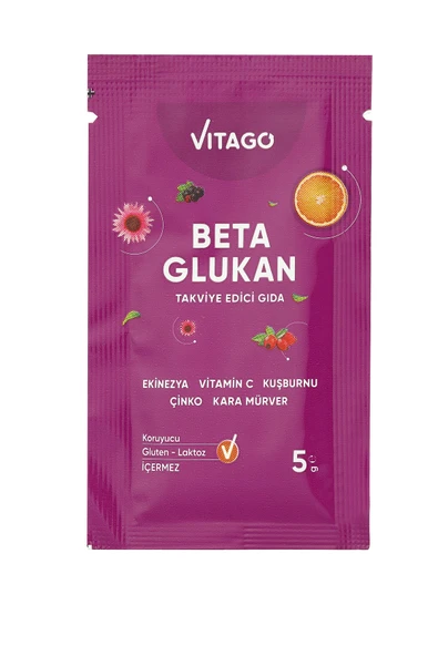 VİTAGO Beta Glukan Karamürver C Vitamini İçeren Efervesan Saşe - Resim 2