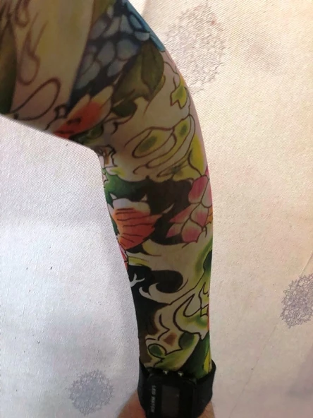 Çift Kol Giyilebilir Dövme Kaplan Desenler Tattoo Sleeve ürün görseli 1