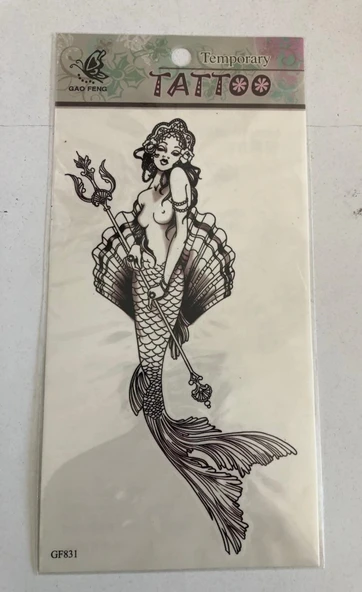 Deniz Kızı Yapıştırma Sticker Dövme Geçici Dövme Temporary Tattoos ürün görseli 1