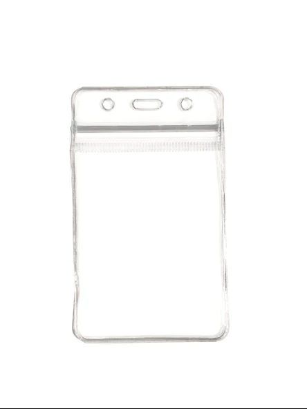 Pvc Yaka Kartlığı Yaka Kartı Kılıfı Kart Koruyucu 7x11 cm - 10 Adet - Resim 2