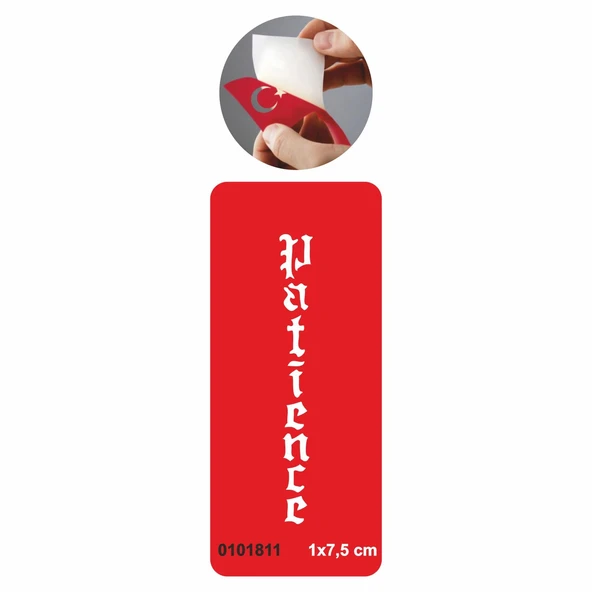 Patience Sabır Yazısı Gotik Tattoo Geçici Dövme Şablonları Kına Kalıpları ürün görseli 1