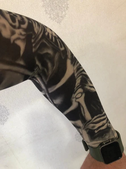 Giyilebilir Çorap Dövme İskelet Dövmesi Çift Kol ürün görseli 1