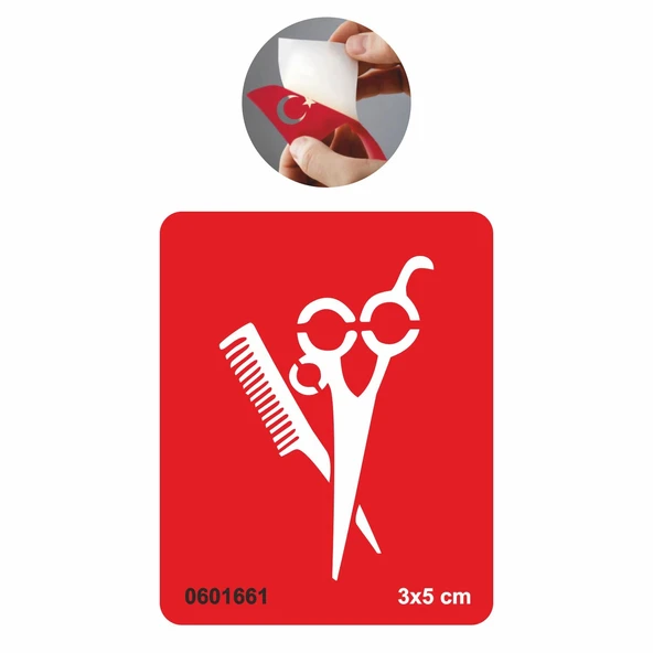 Meslek Aşkı Berber Makas Tarak Deseni Tattoo Geçici Dövme Şablonları Kına Kalıpları ürün görseli 1