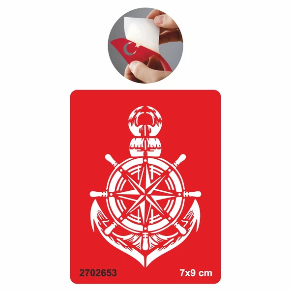 Pusula Dümen Çapa  Tattoo Geçici Dövme Şablonları Kına Kalıpları ürün görseli 1