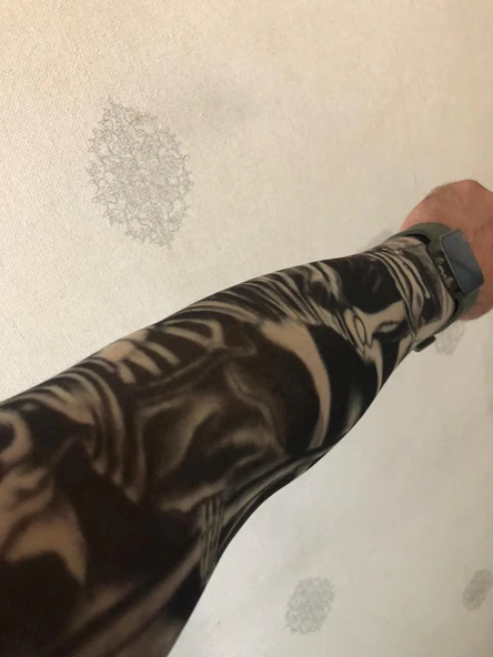 Giyilebilir Çorap Dövme İskelet Dövmesi Çift Kol - Resim 2