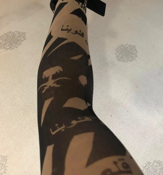 Çift Kol Giyilebilir Dövme Arabic Desenler Tattoo Sleeve ürün görseli 1
