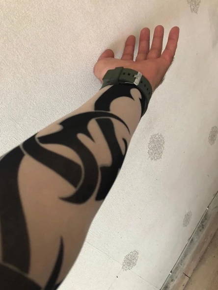 Giyilebilir Dövme Tribal Dövme Çift Kol - Resim 2