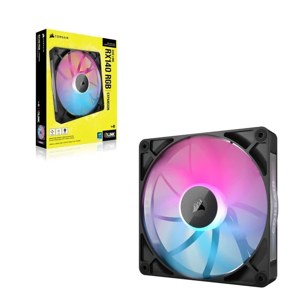 CORSAIR iCUE LINK RX140 RGB 140mm PWM Siyah Kasa Fanı - Resim 2