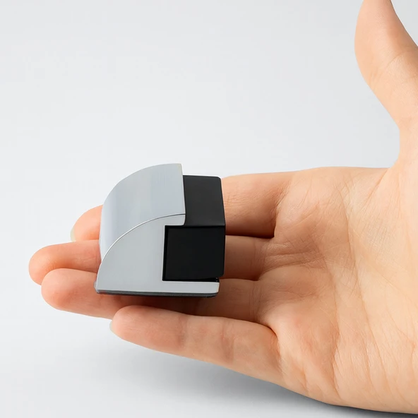 Oval Kapı Stoperi Yapışkanlı Metal Gümüş Krom Kauçuk Başlıklı Durdurucu Güçlü Yapışkanlı Tampon - Resim 2