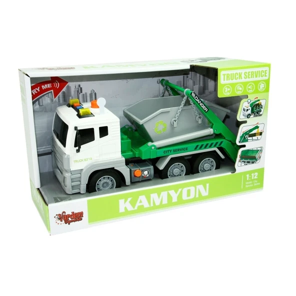 WY821A WY840A 1 12 SÜRTMELİ SESLİ IŞIKLI SERVİS KAMYONU - Resim 4