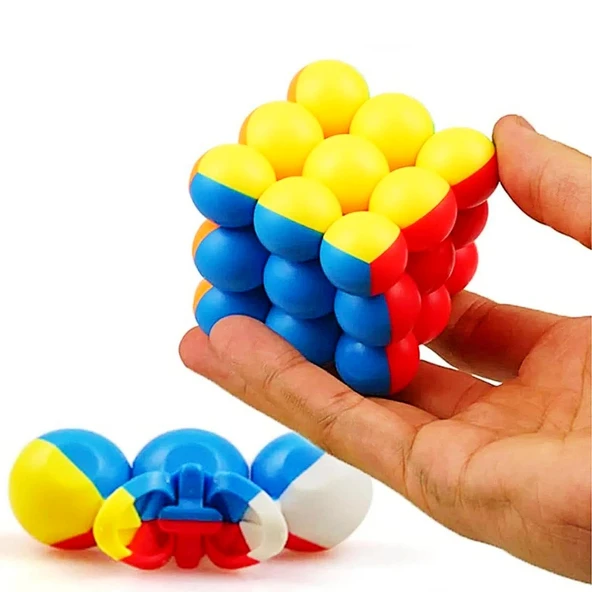 Kızılkaya Yuvarlak Sabır Küpü Rubik Küp Zeka Küpü (218-H22) - Resim 2