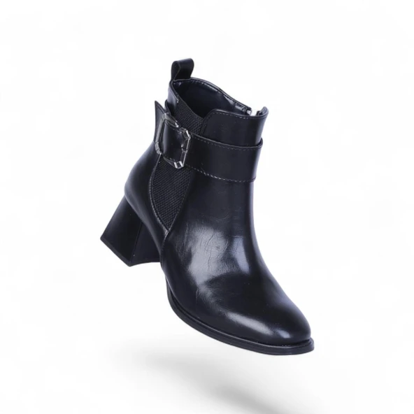 Scarletta S15 Cilt Siyah 7Cm Kadın Topuklu Bot ürün görseli 1