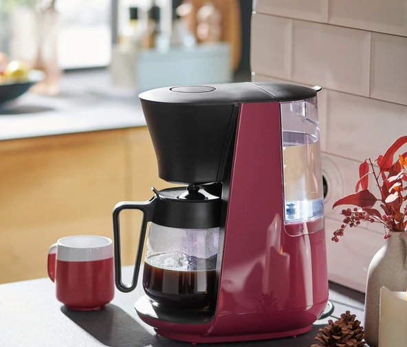 Let's Brew Filtre Kahve Makinesi - Berry Bordo - 7