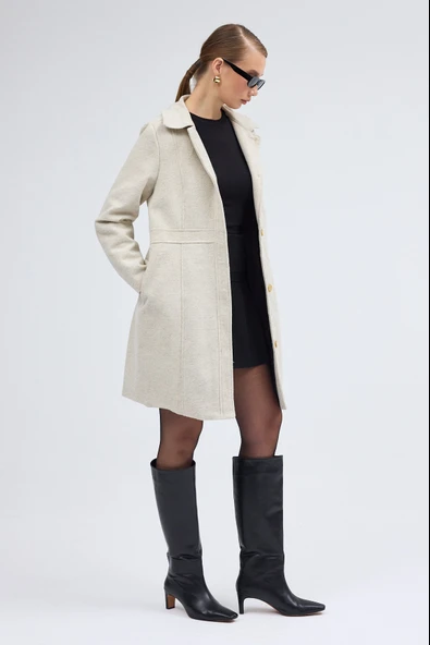 Dikiş Detaylı Tasarım Kaşe Kaban - 5