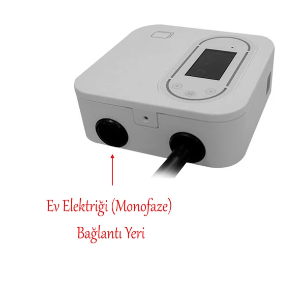 Elektrikli Akıllı Araç Şarj İstasyonu 22 KW Duvar Tipli 5 Metre Kablo Mobil Uygulamalı HCDK-22 RFID - Resim 4