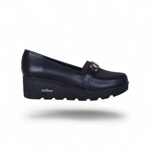 Ayakcenter Esrc-608 Siyah Kadın 7Cm Topuklu Ayakkabı - Resim 2